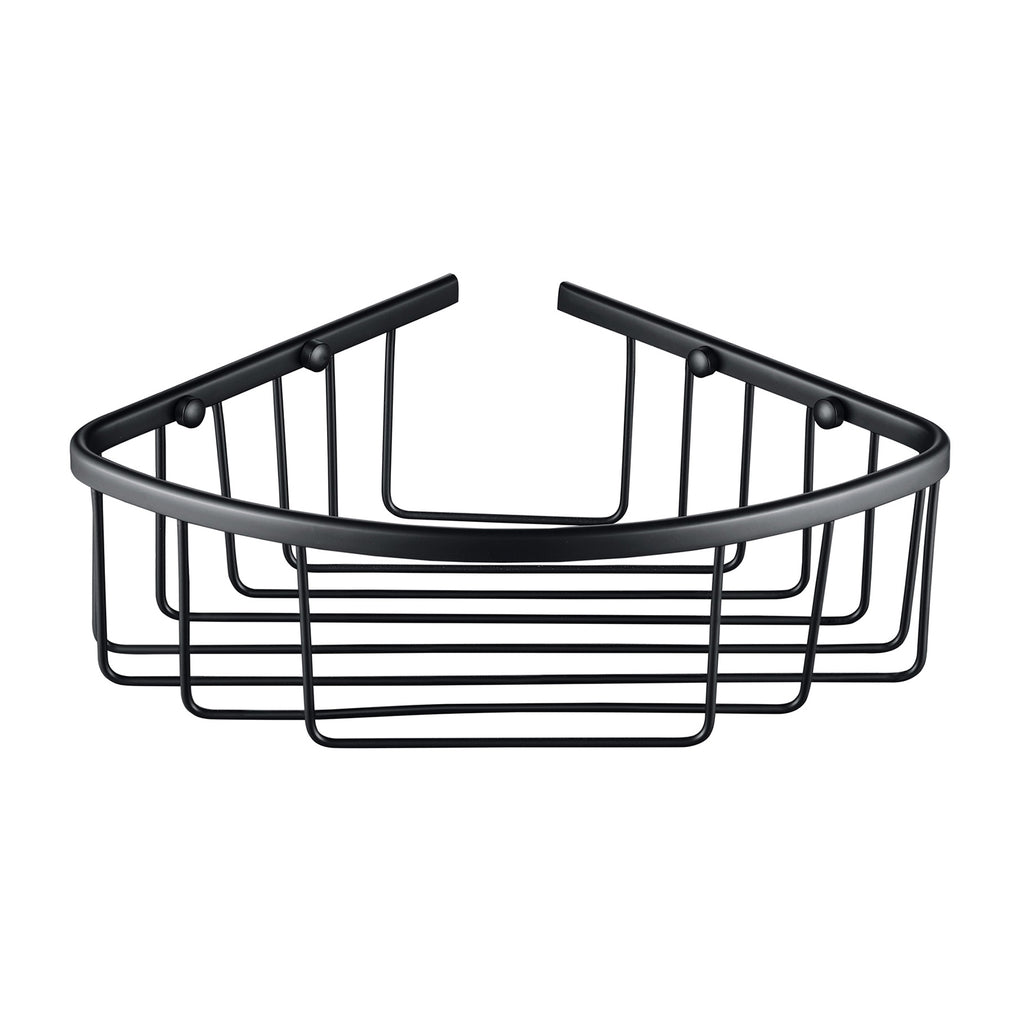 Bedgebury Deep Corner Basket - Matt Black