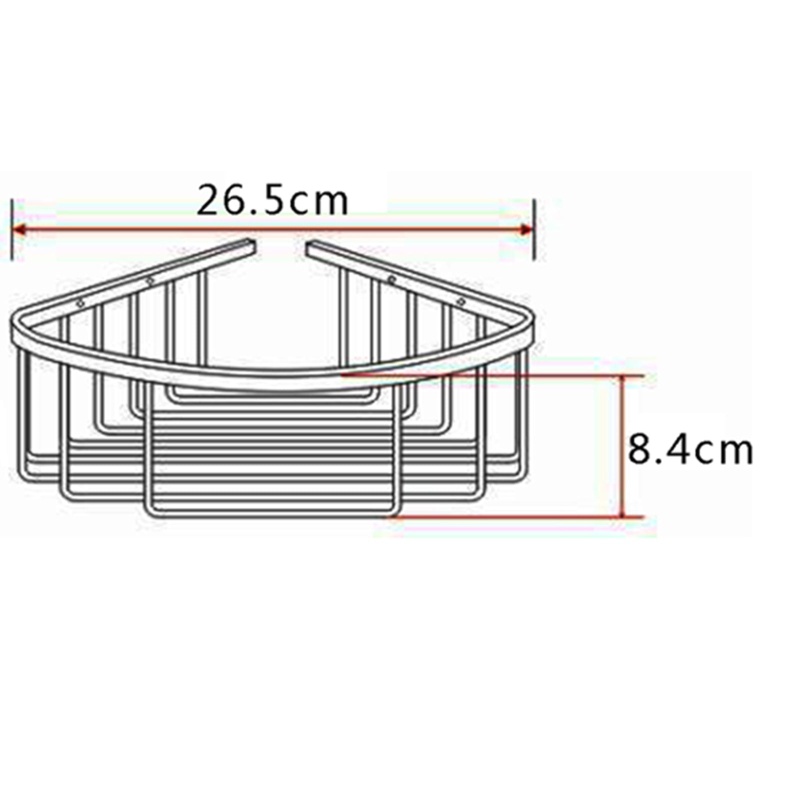 Bedgebury Deep Corner Basket - Matt Black