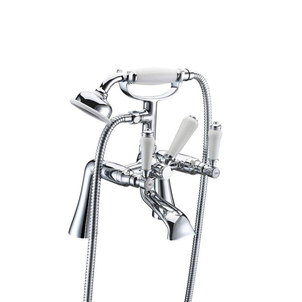 Culverden Traditional Deck Mounted Bath Shower Mixer – Chrome