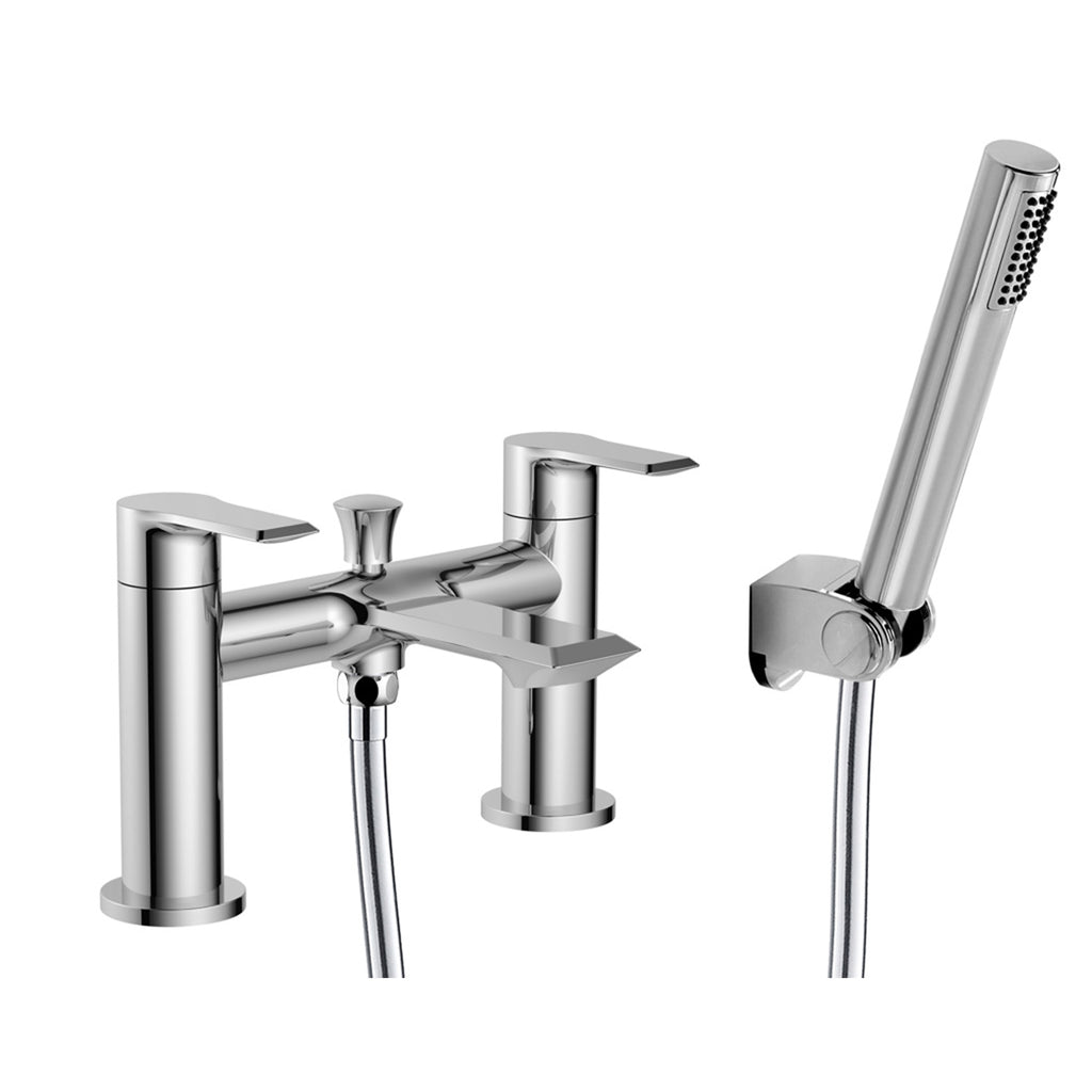 Chartwell Deck Mounted Bath Shower Mixer with Shower Kit – Chrome