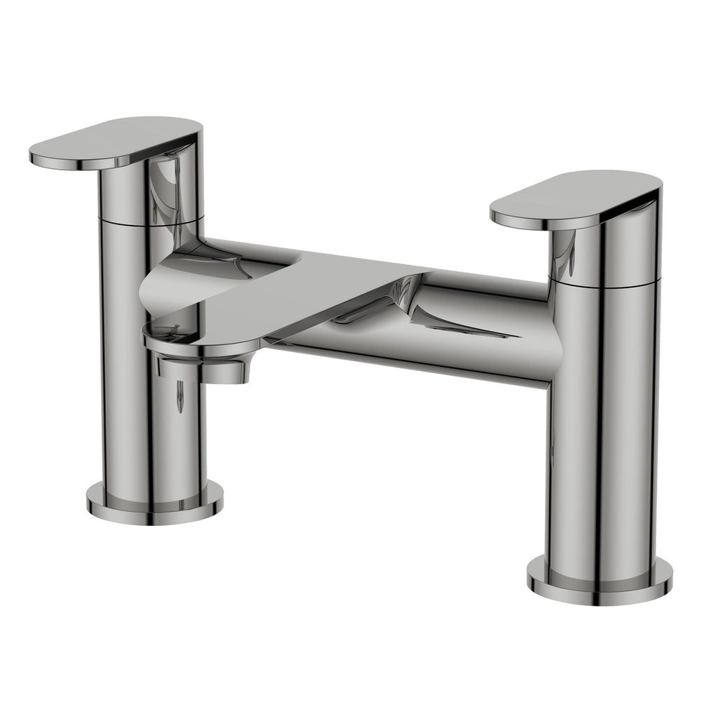 Eridge Brushed Nickel Bath Filler Tap – Deck Mounted