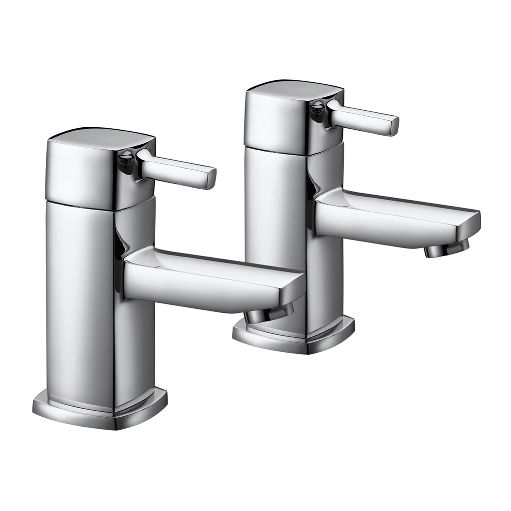 Frant Basin Pillar Taps Pair – Chrome