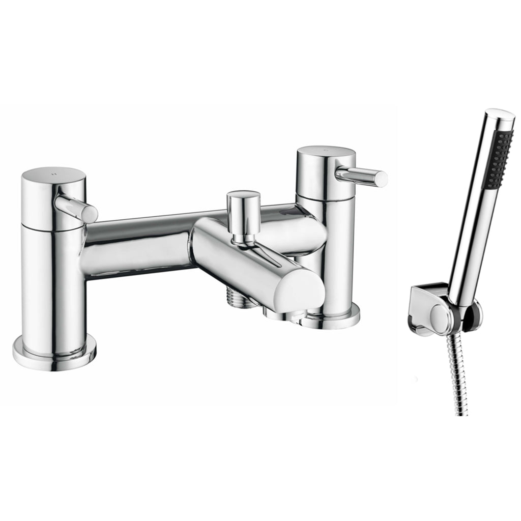 Hawkenbury Deck Mounted Bath Shower Mixer Tap with Shower Kit – Chrome