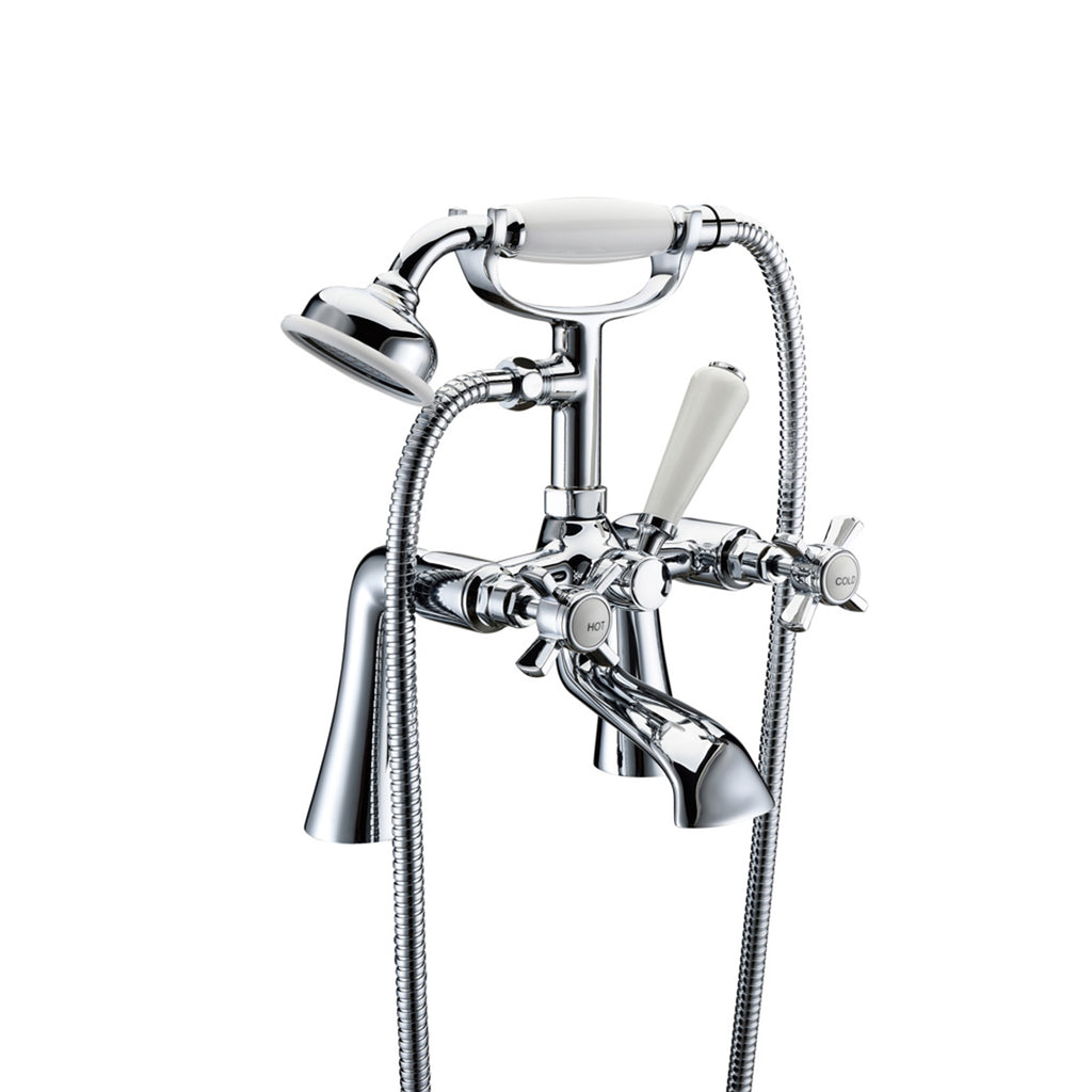 Molyneux Traditional Deck Mounted Bath Shower Mixer – Chrome