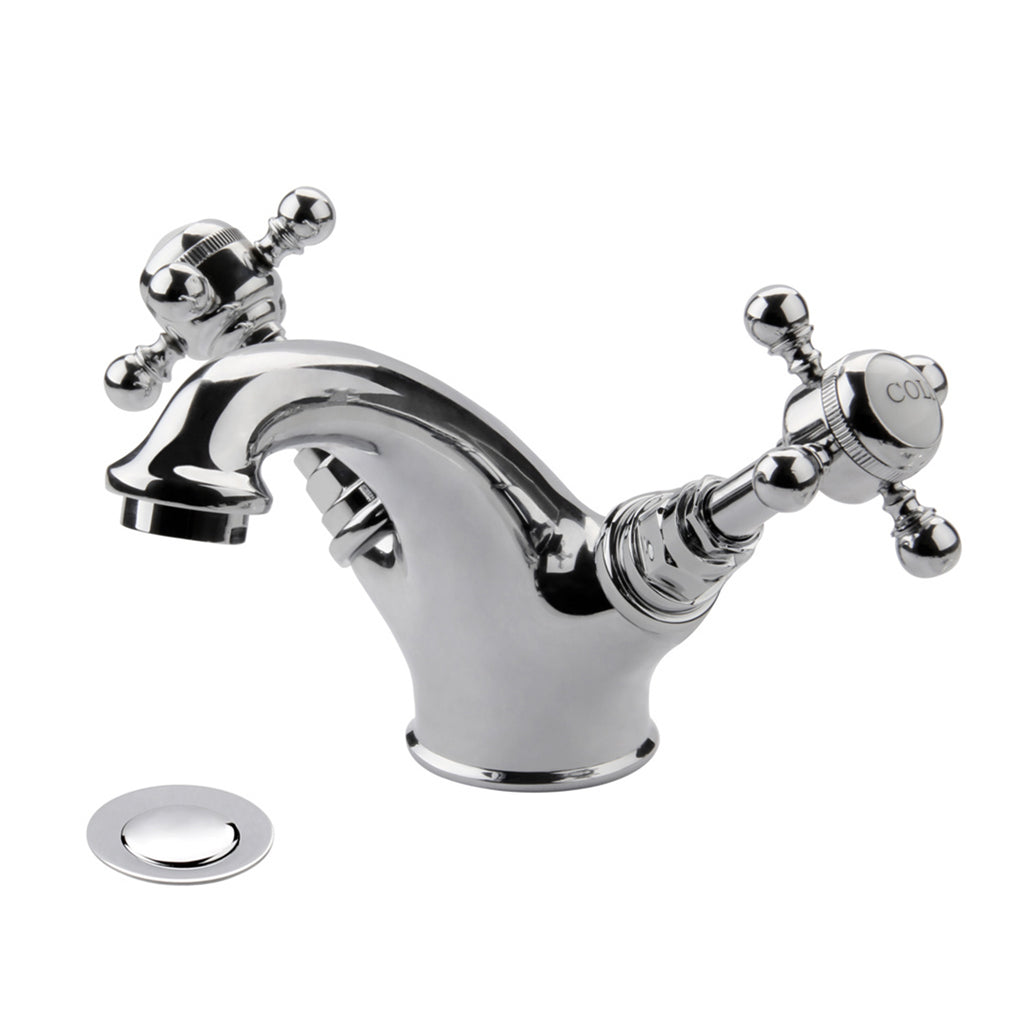 The Pantiles Traditional Mono Basin Mixer with Pop-Up Waste – Chrome