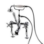 The Pantiles Traditional Deck Mounted Bath Shower Mixer with Shower Kit – Chrome