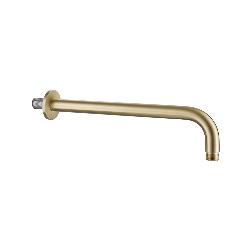 Round Shower Arm 300mm - Matt Brushed Brass