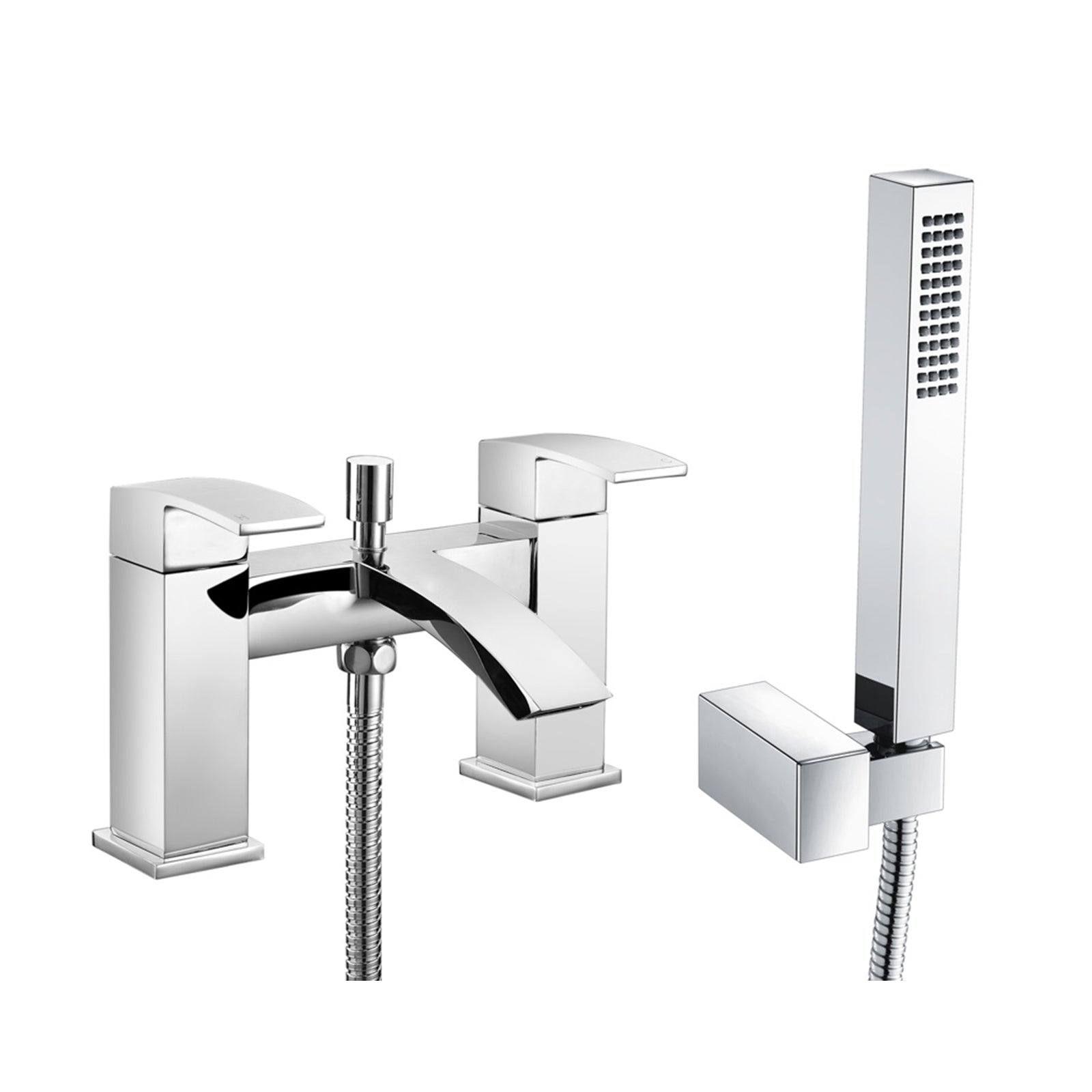 Salomon Deck Mounted Bath Shower Mixer Matt Black