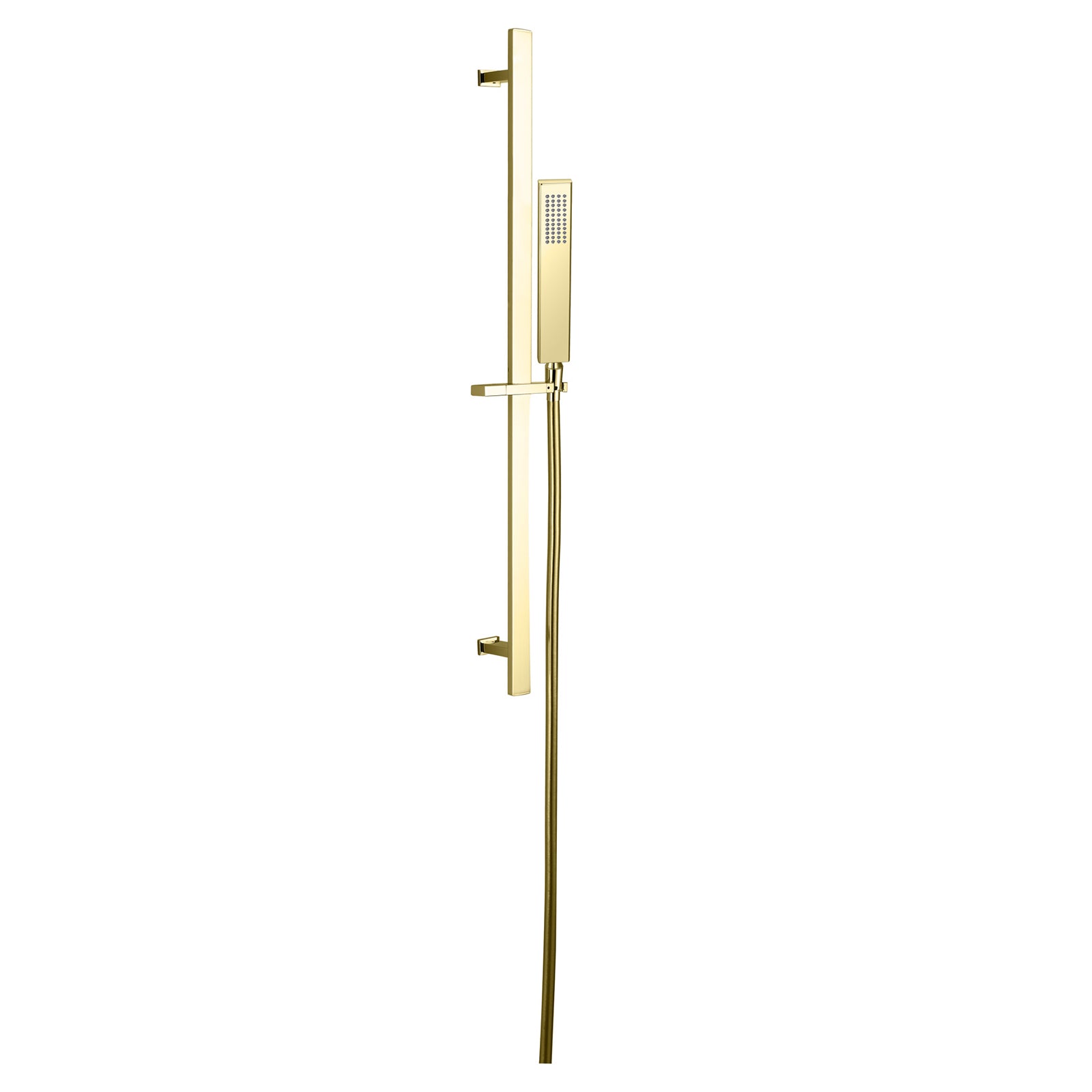 Bedgebury Deluxe Square Riser Rail Kit - Brushed Brass
