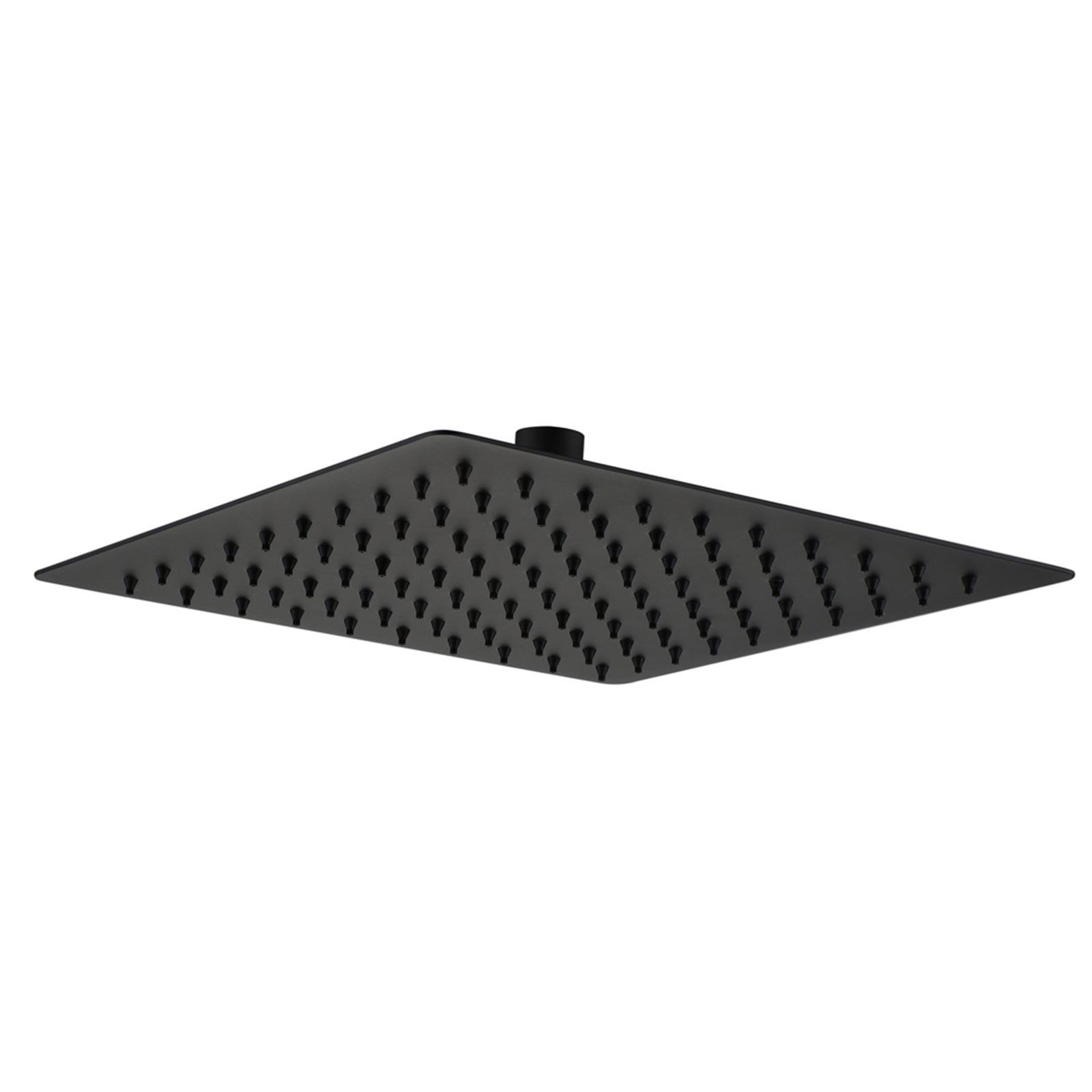 Square Slim Shower Head - Matt Black