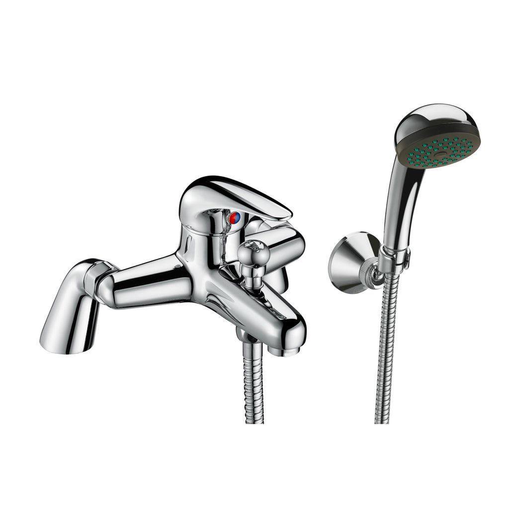 Yalding Deck Mounted Bath Shower Mixer with Handset – Chrome