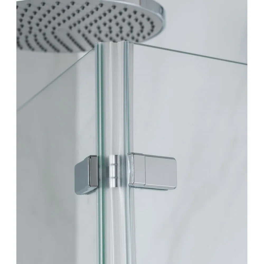 Genesis Deluxe 2-Fold Bath Screen - Matt Black Frame