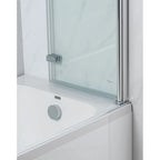 Genesis Deluxe 2-Fold Bath Screen - Matt Black Frame