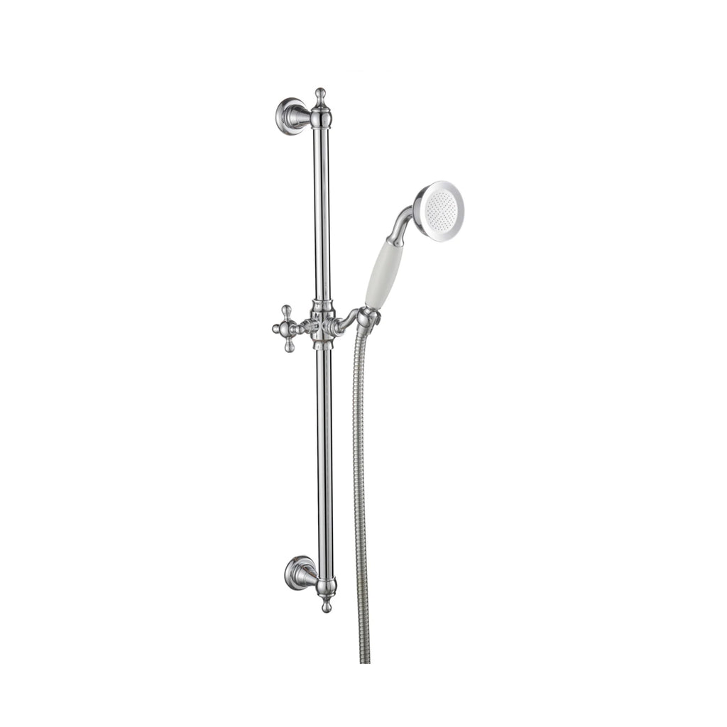 The Pantiles Traditional Slider Rail Kit or Handset – Chrome & White