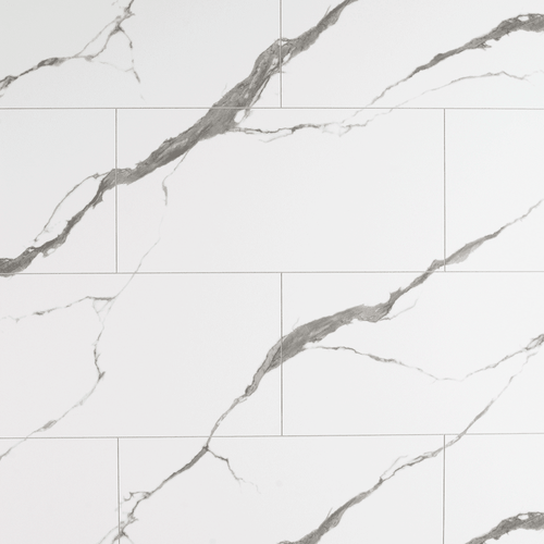 AquaGen White Marble (Offset Tile) - Single Panel