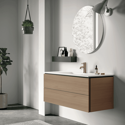 Rialto 80 2-Drawer Wall-Hung Vanity Unit - Matt Grey