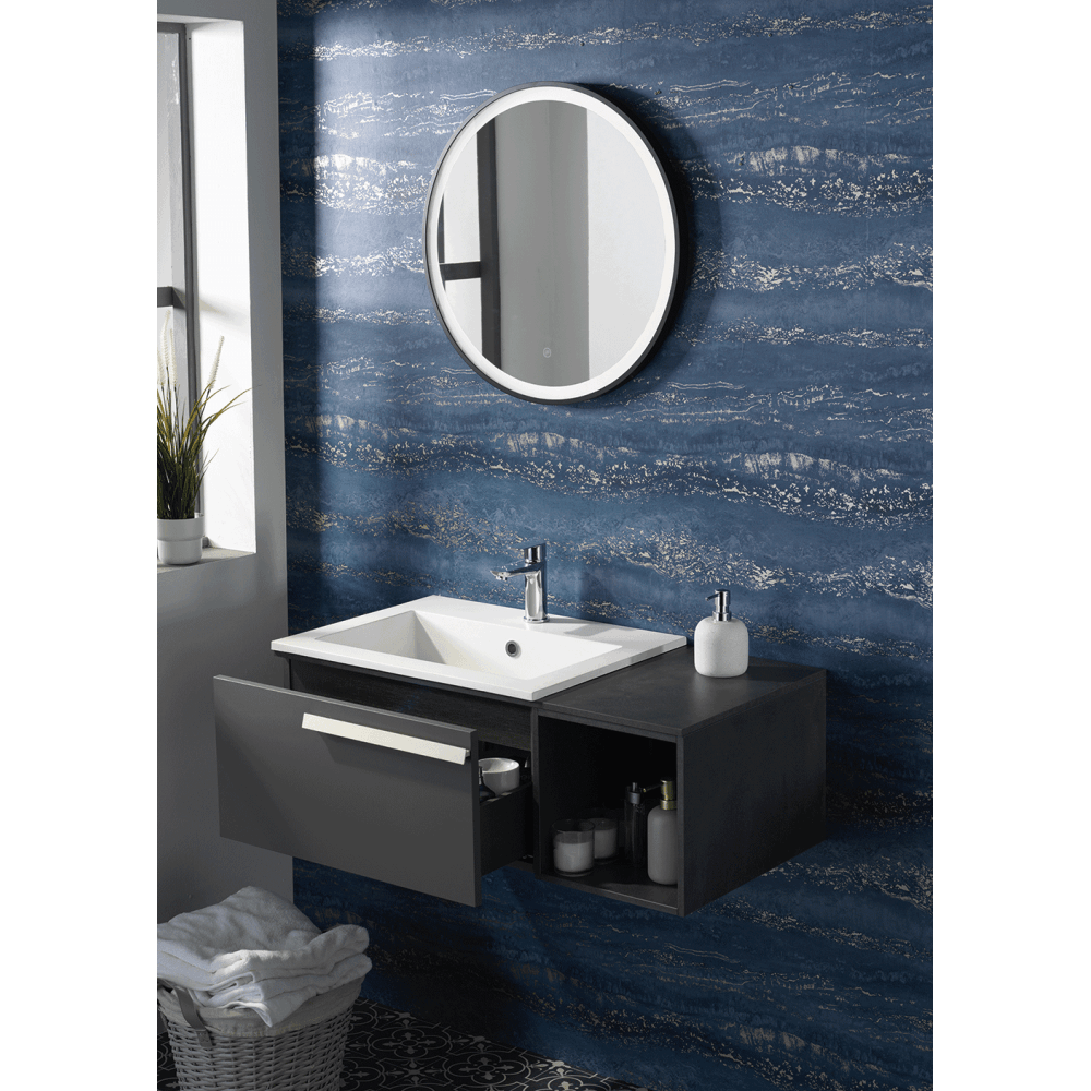 Linea 90 1-Drawer Wall-Hung Vanity Unit Combination