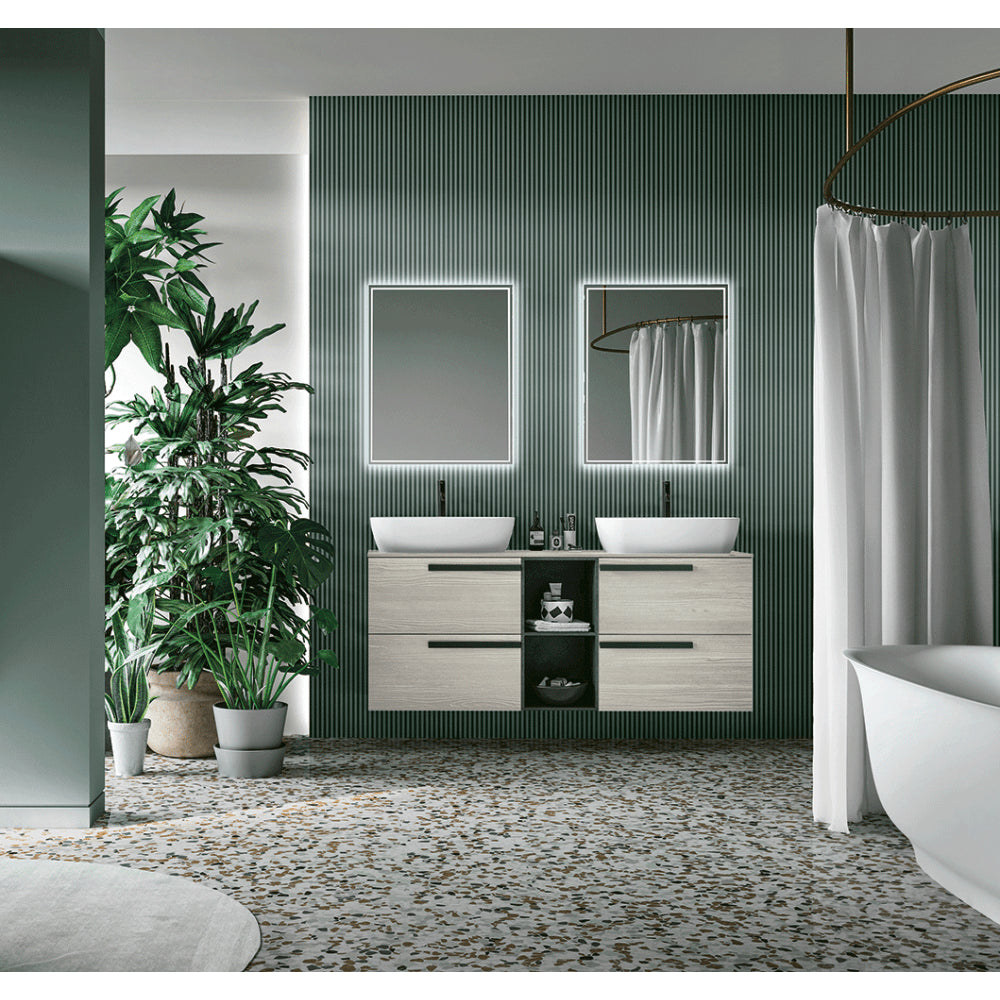 Linea 150 Double Drawer Wall-Hung Vanity Unit Combination