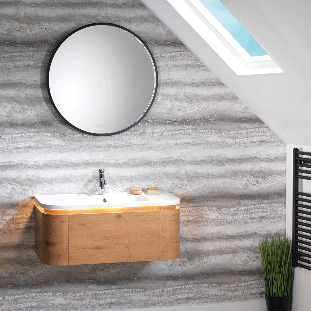 Kimba 90 Curved Wall-Hung Vanity Unit