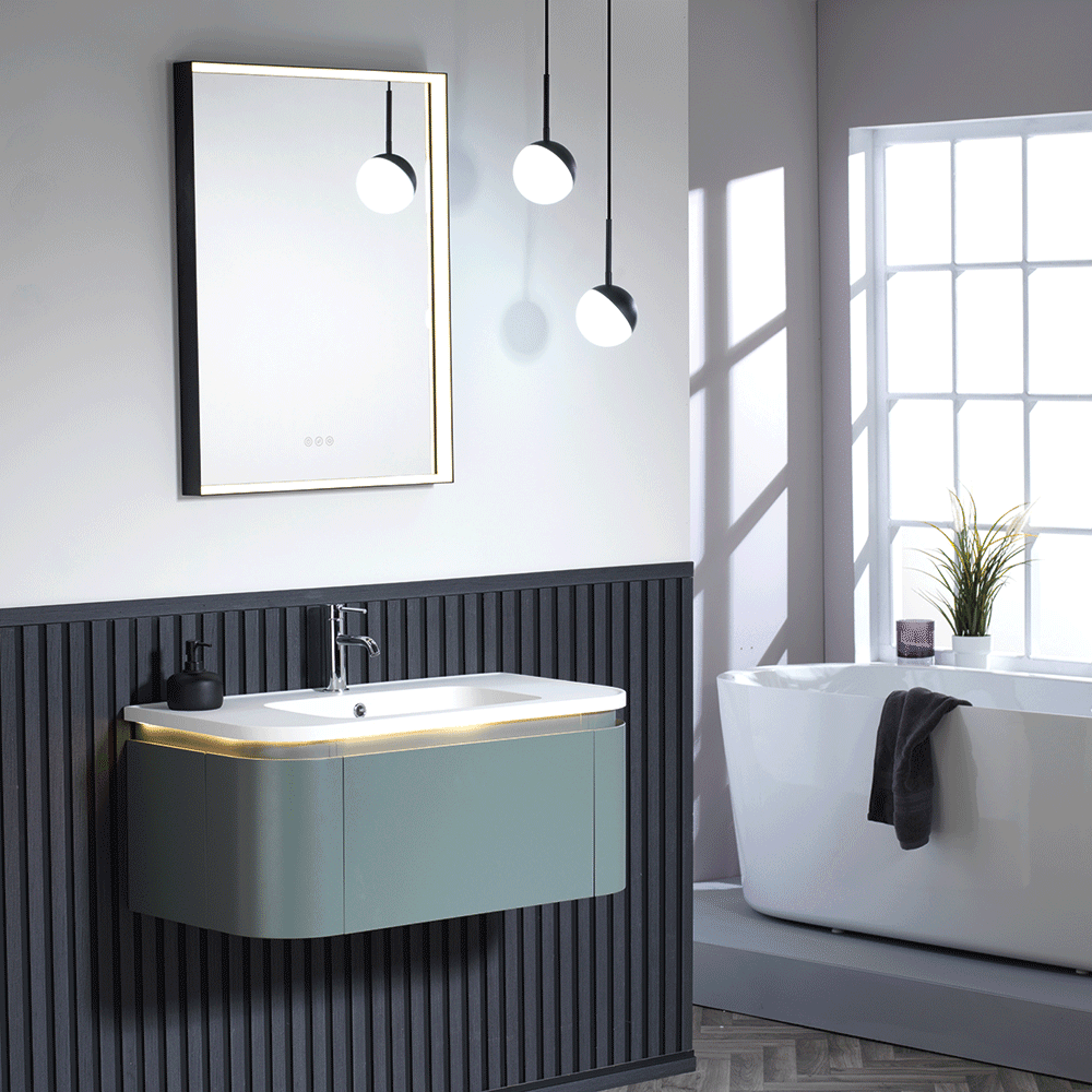 Kimba 90 Curved Wall-Hung Vanity Unit