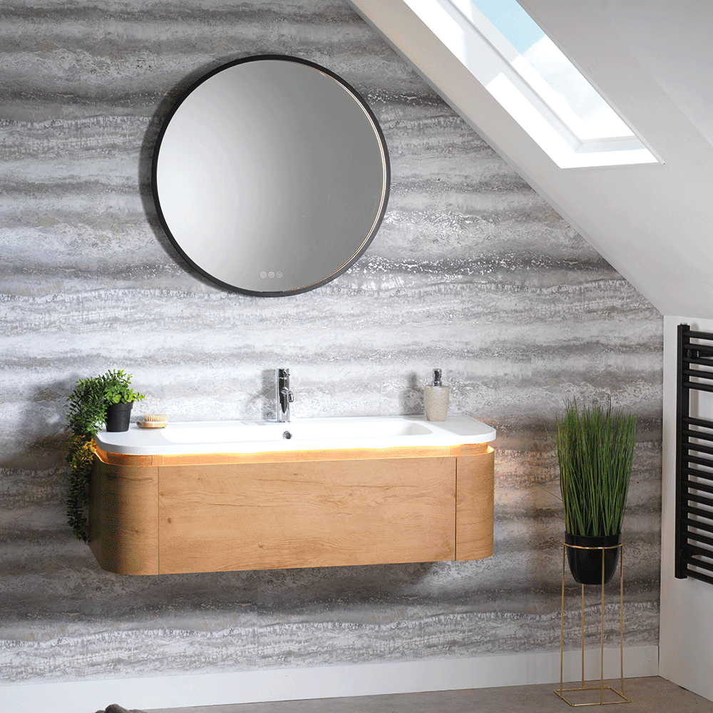 Kimba 120 Curved Wall-Hung Vanity Unit