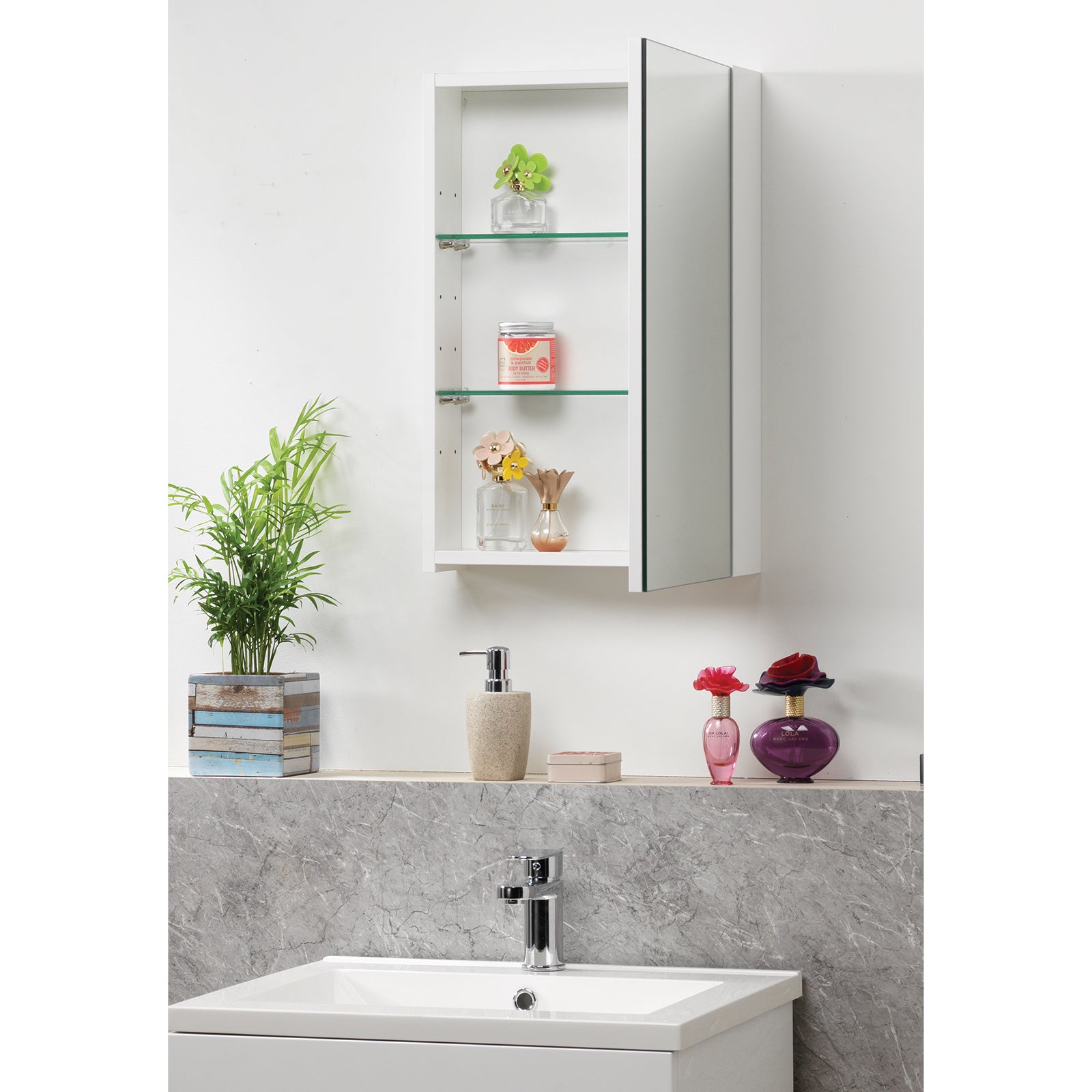 Options 40 1-Door Mirror Cabinet