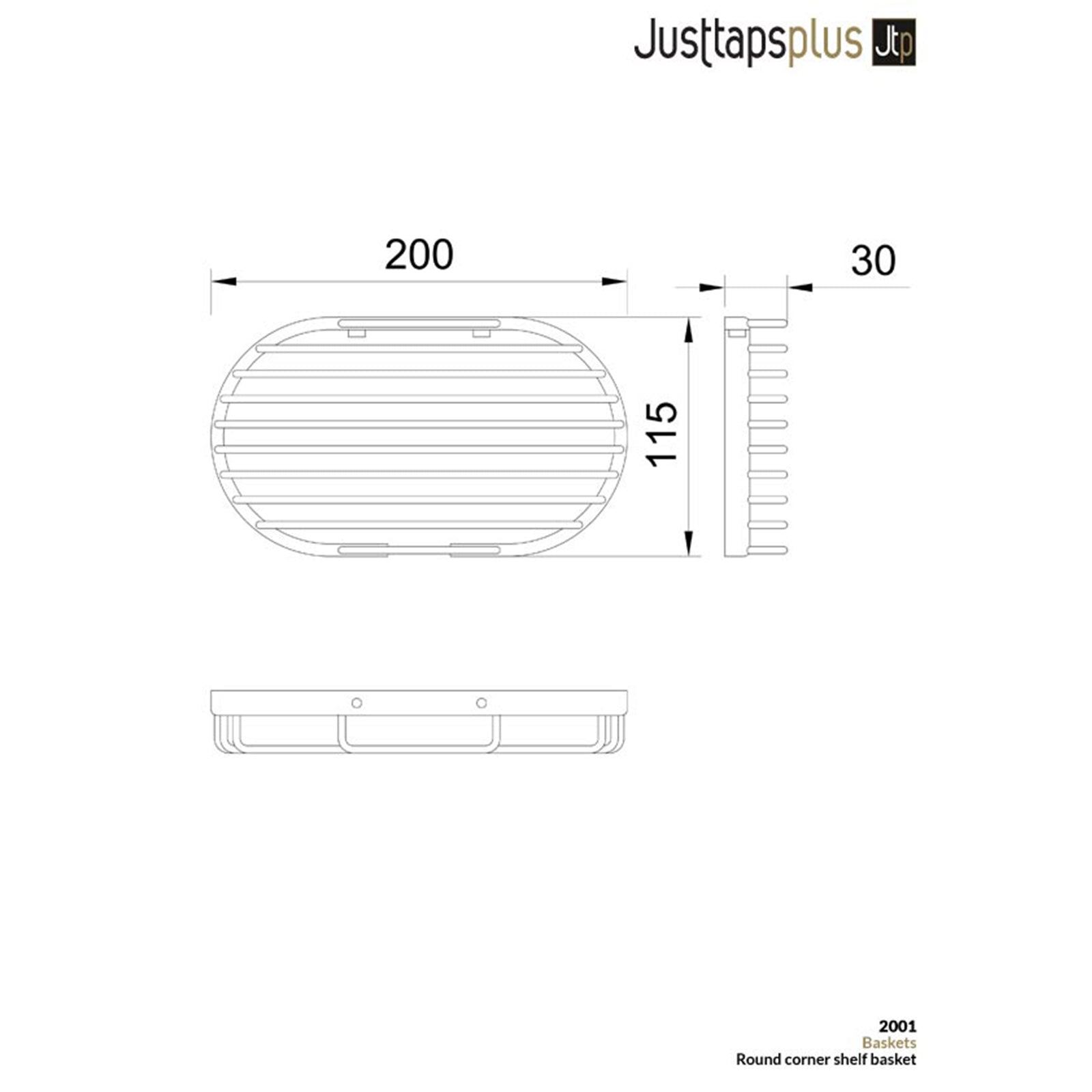 Round Corner Shelf Basket
