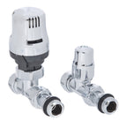 15mm Ecopac Chrome Straight Radiator Valves