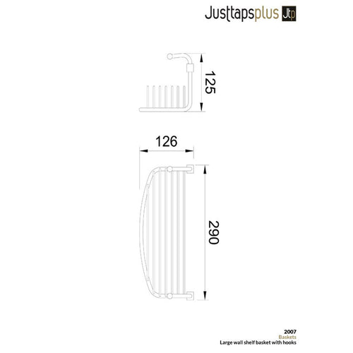 Large Wall Shelf Basket with Hooks