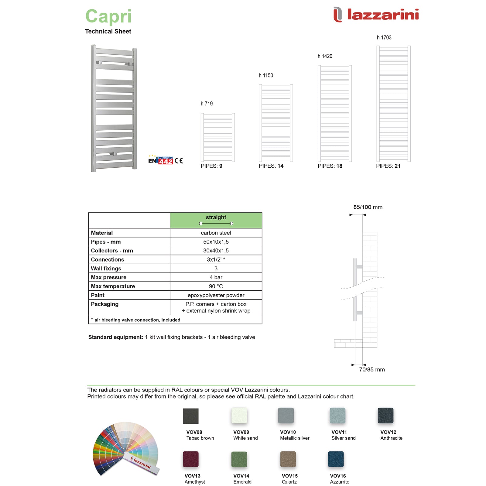 Capri 500 X 719mm - Chrome