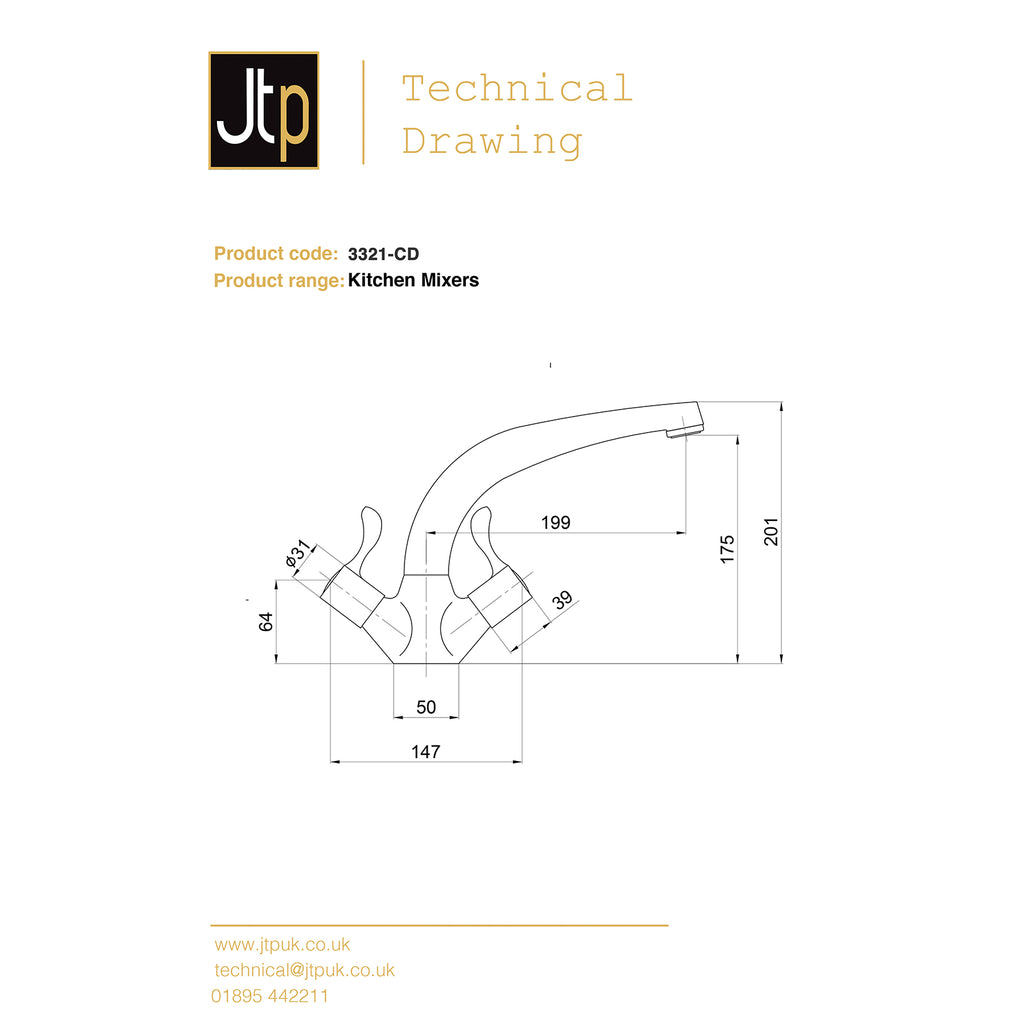 Astra Lever Handle Kitchen Sink Mixer