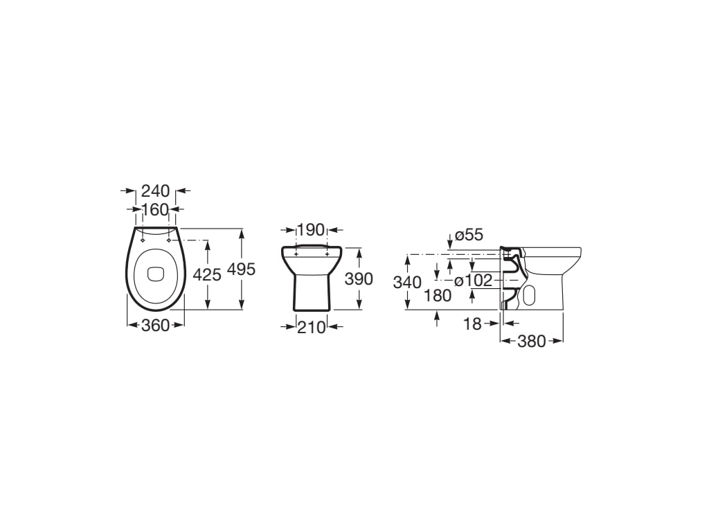 Roca Victoria Back to Wall Pan