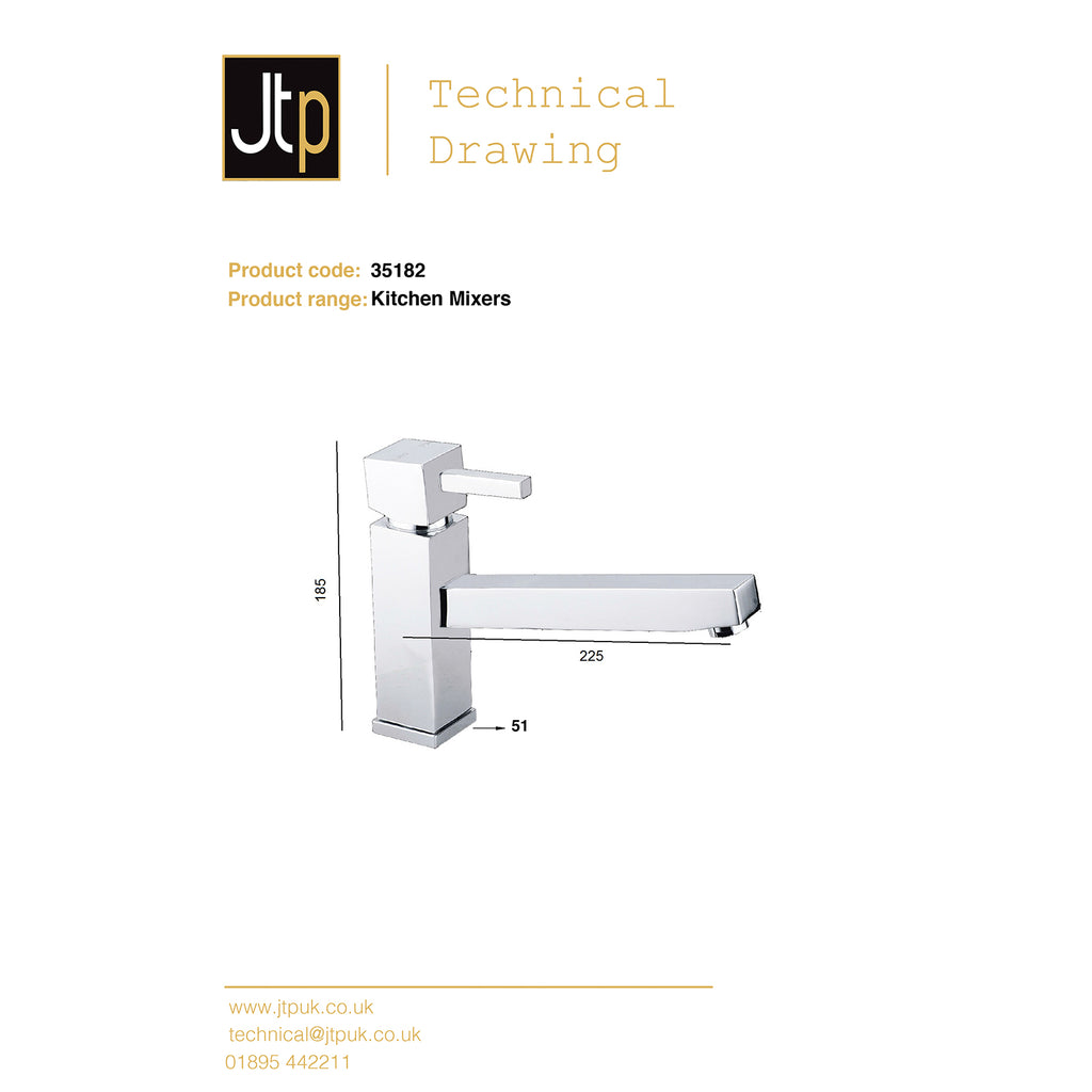 Kubix Single Lever Kitchen Sink Mixer