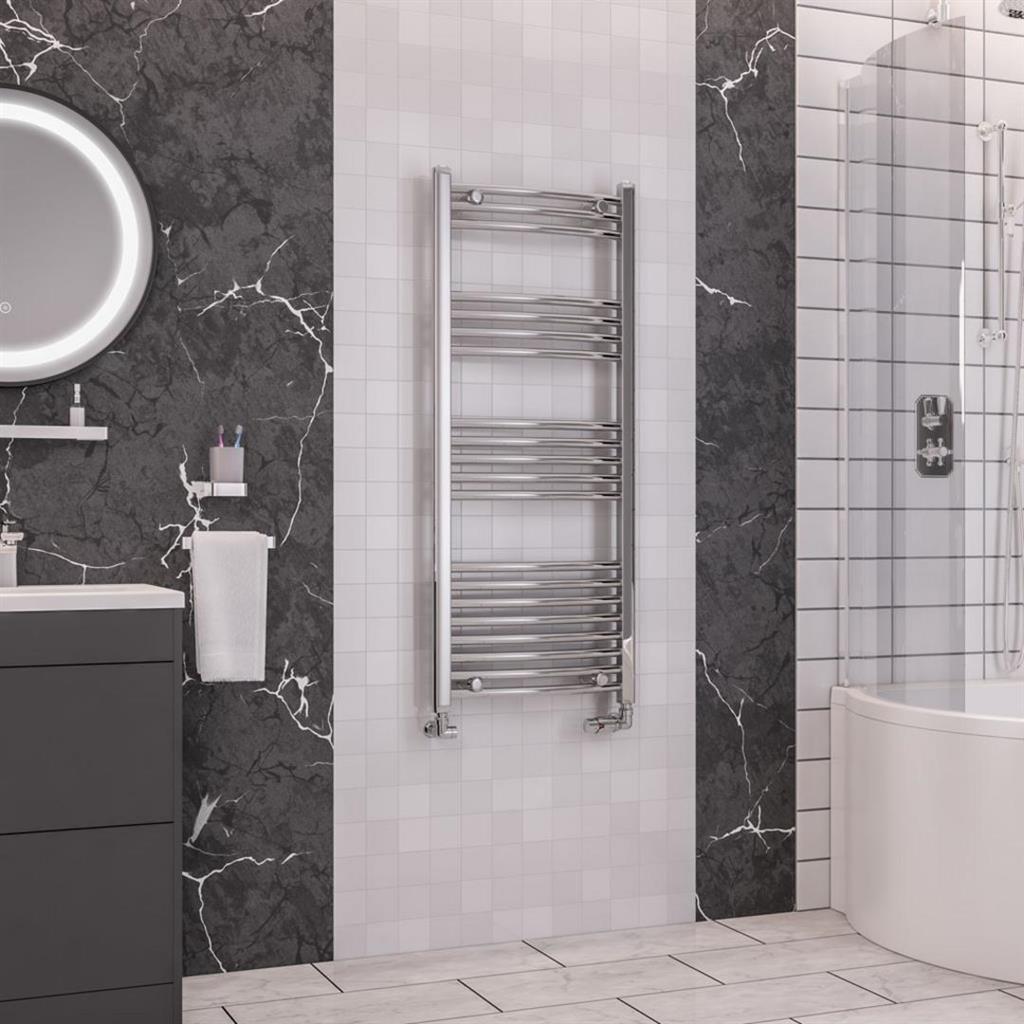 Wendover Curved Chrome Multirail 1200mm Height