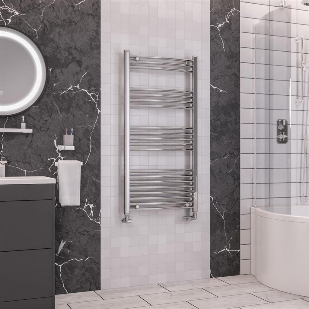 Wendover Curved Chrome Multirail 1200mm Height