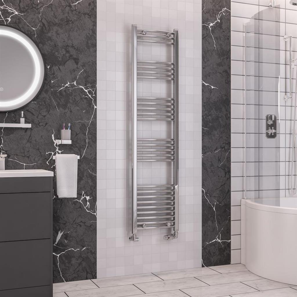 Wendover Curved Chrome Multirail 1600mm Height