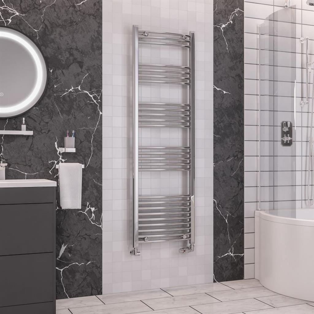 Wendover Curved Chrome Multirail 1600mm Height