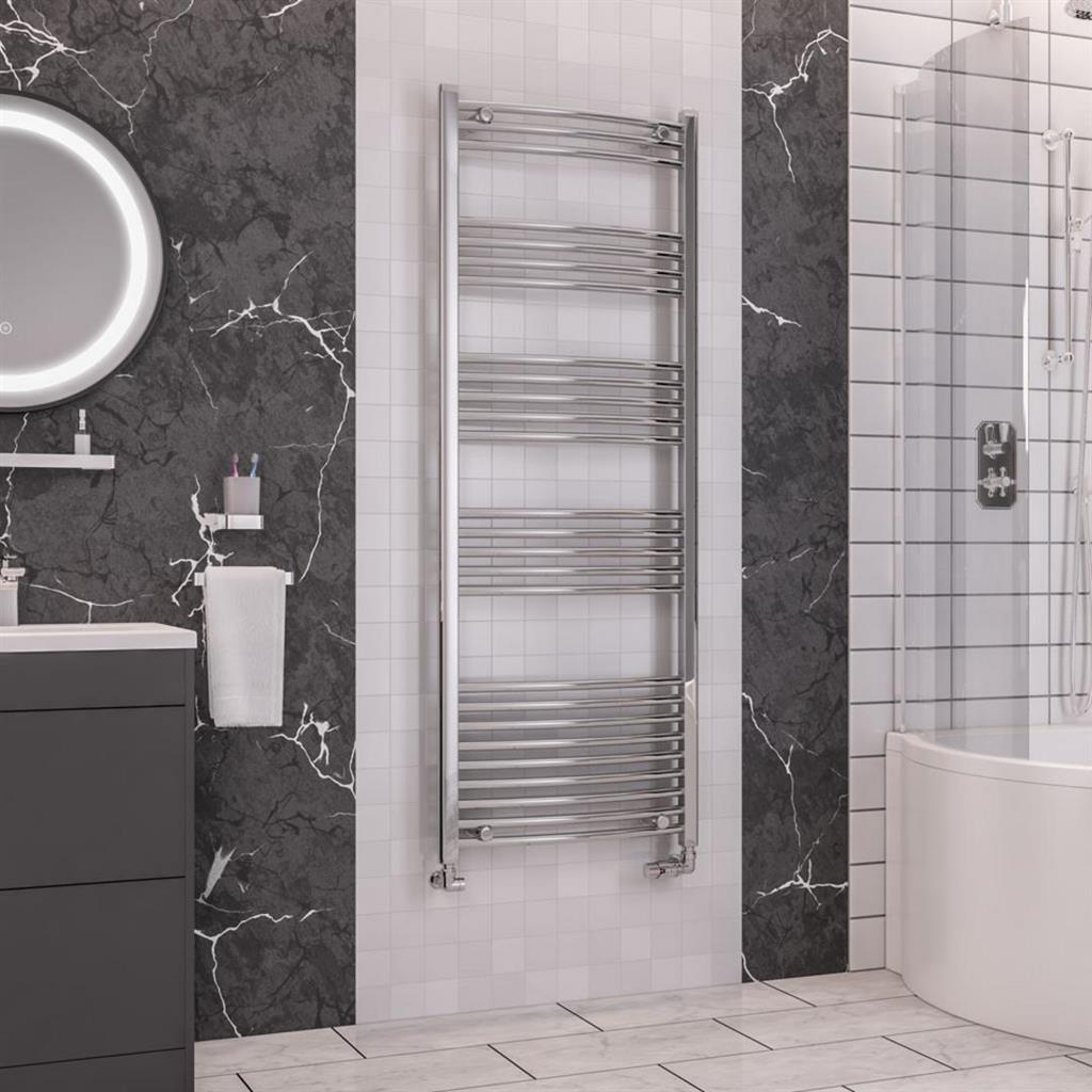 Wendover Curved Chrome Multirail 1600mm Height
