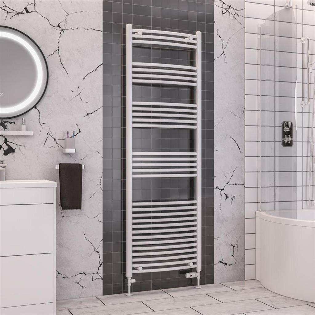 Wendover Curved Gloss White Multirail 1800mm Height
