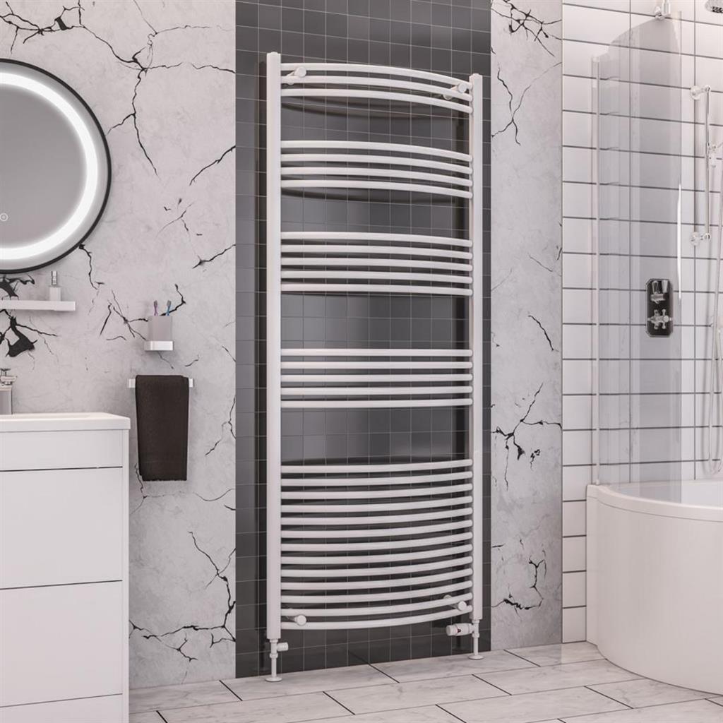 Wendover Curved Gloss White Multirail 1800mm Height