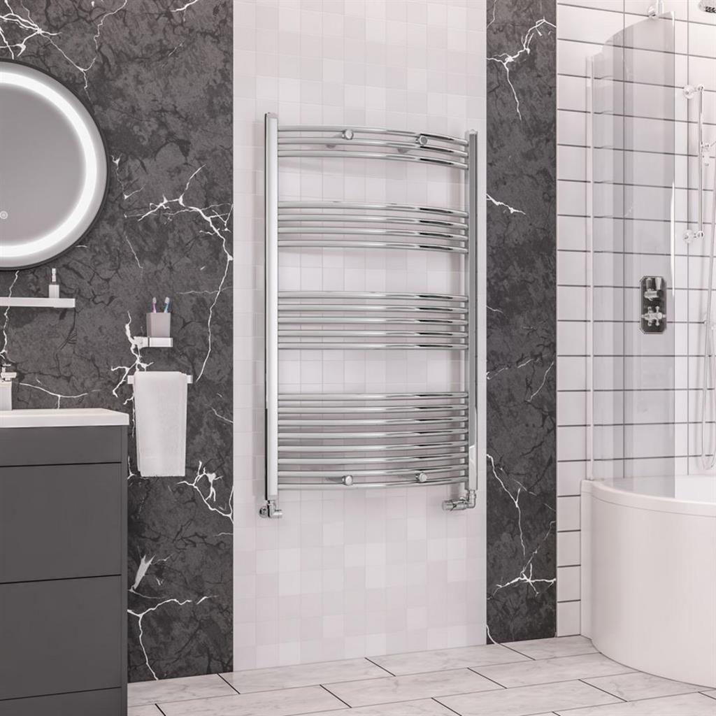 Wendover Curved Chrome Multirail 1200mm Height
