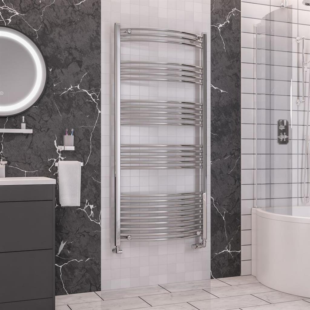 Wendover Curved Chrome Multirail 1600mm Height