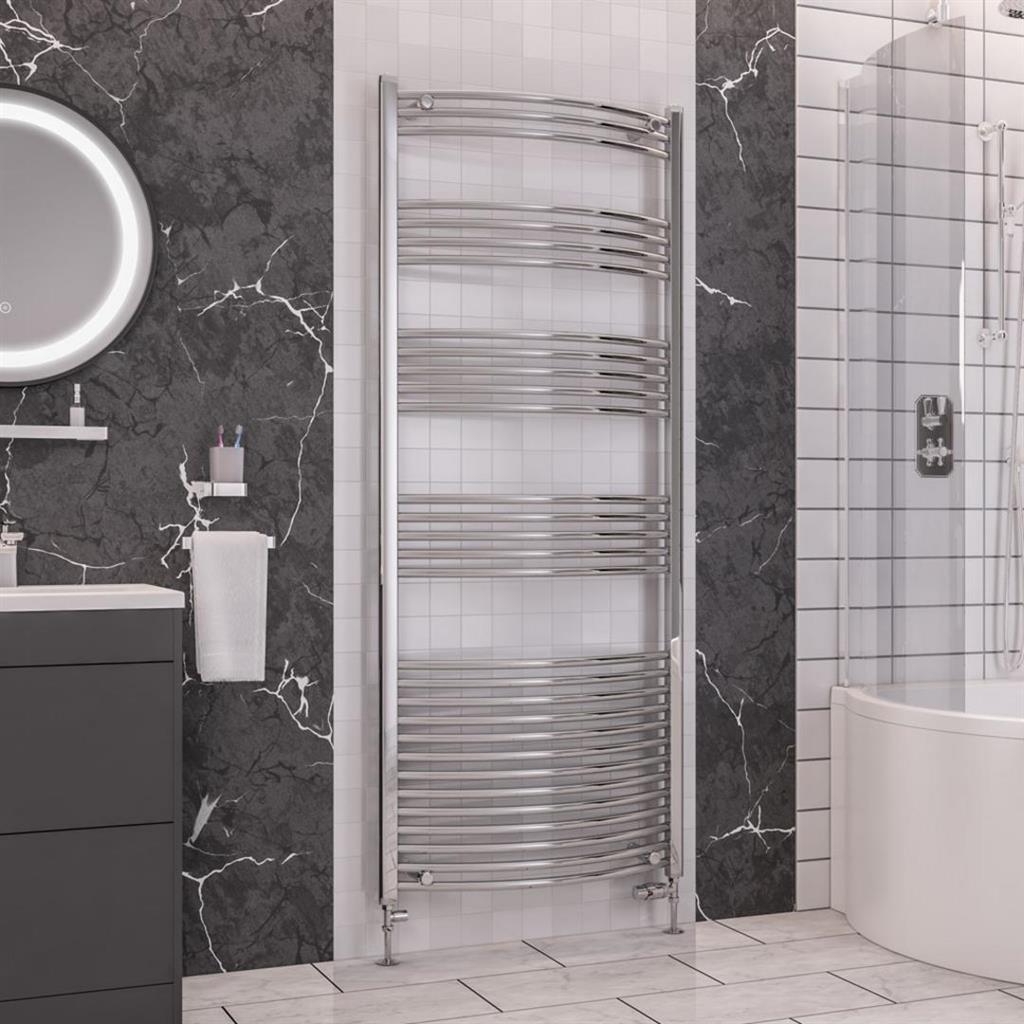Wendover Curved Chrome Multirail 1800mm Height