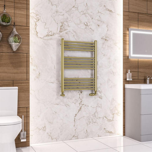 Wendover Straight Gloss Brushed Brass Multirail 800mm Height