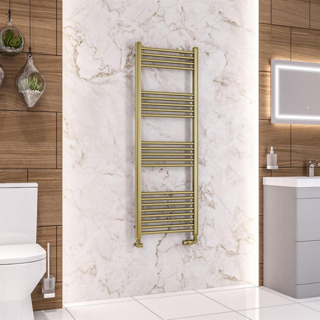 Wendover Straight Brushed Brass Multirail 1400mm Height
