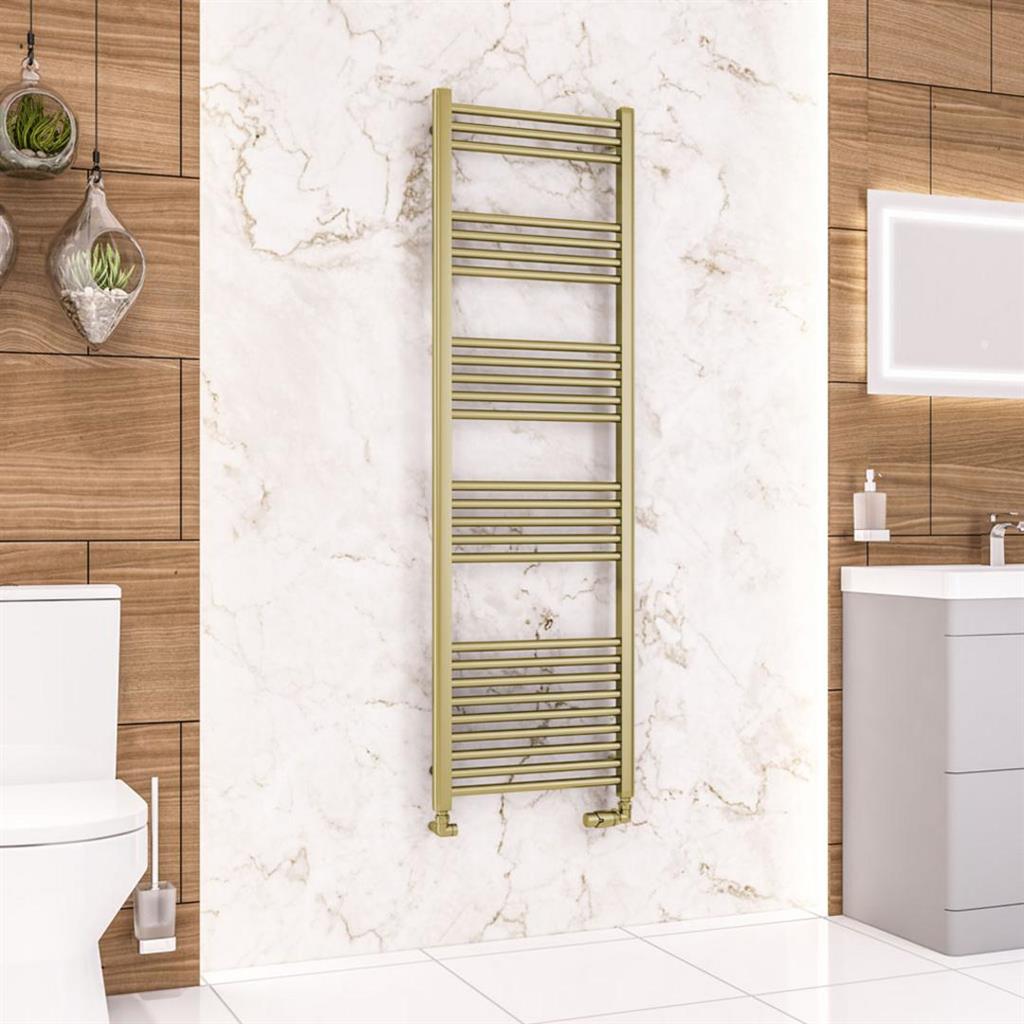 Wendover Straight Matt Brushed Brass Multirail 1600mm Height