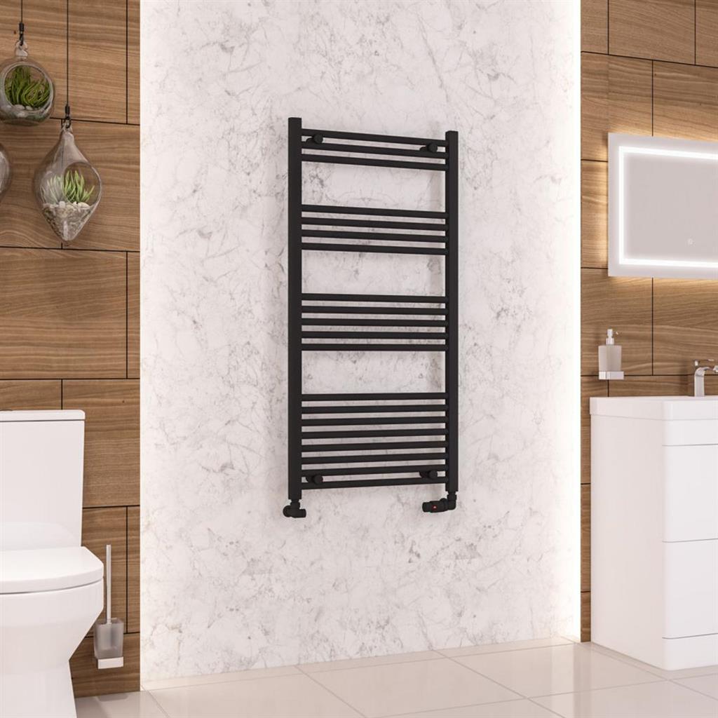 Wendover Straight Matt Black Multirail 1200mm Height