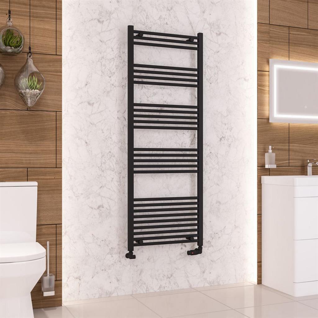 Wendover Straight Matt Black Multirail 1600mm Height
