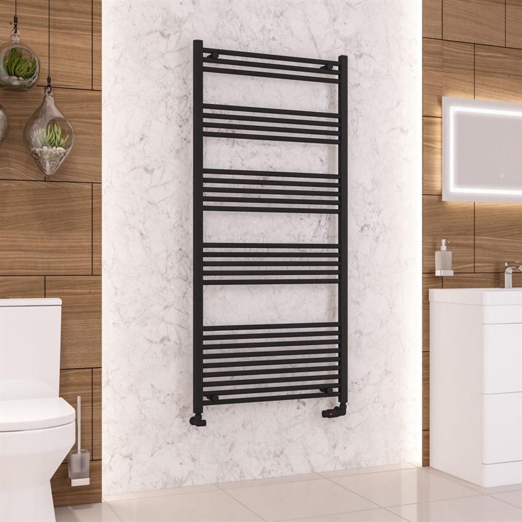 Wendover Straight Matt Black Multirail 1600mm Height