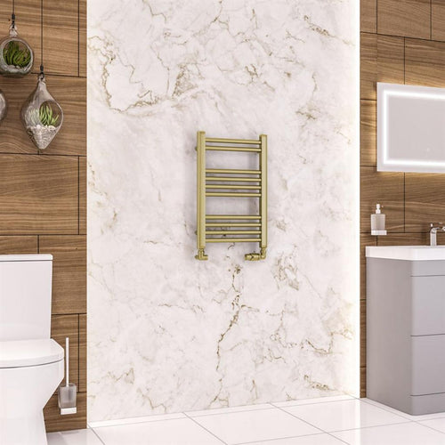 Wendover Straight Brushed Brass Multirail 600mm Height